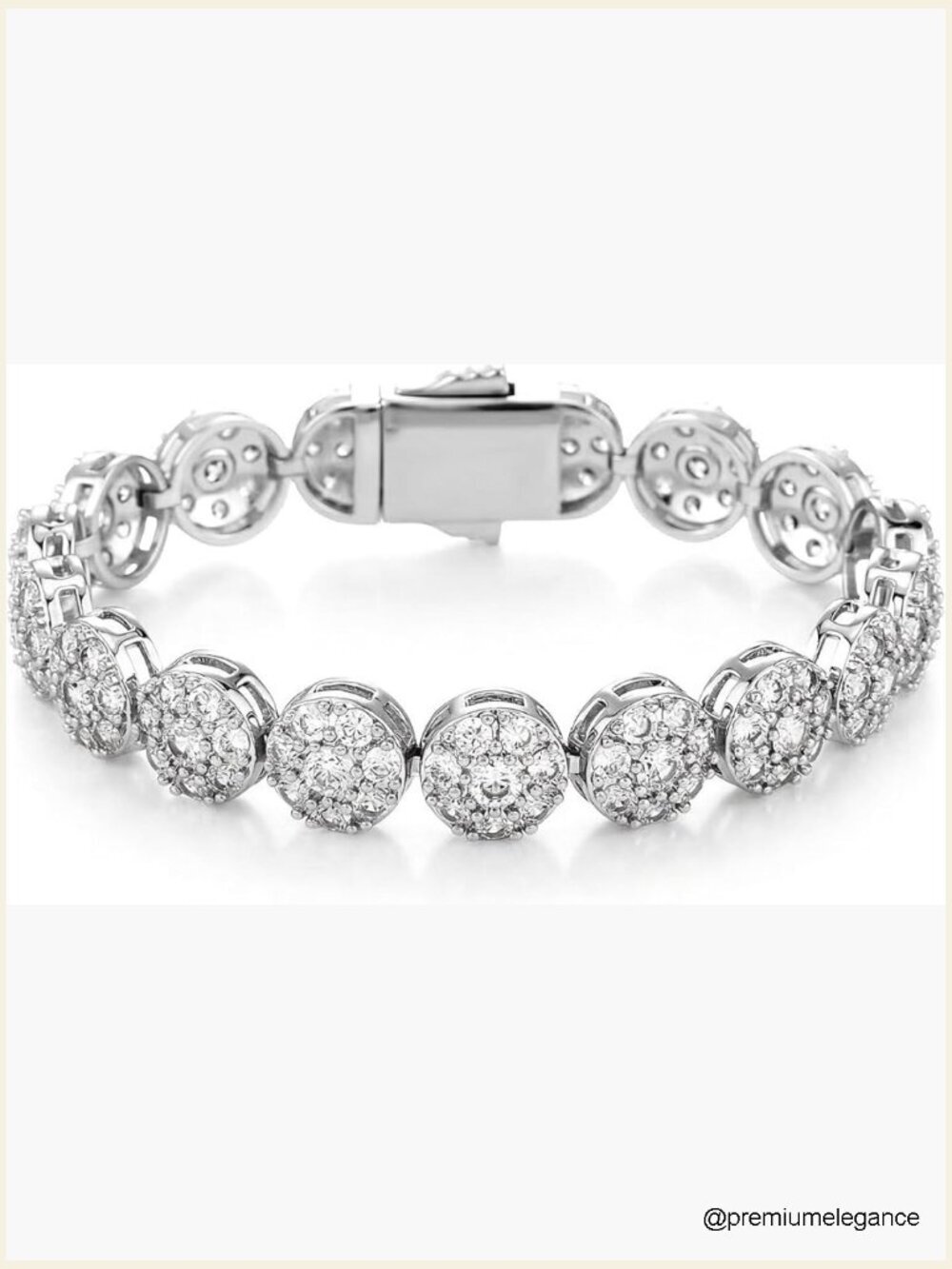 14K Gold Plated Tennis Bracelet 10mm Iced Out CZ Link Fashion Jewelry